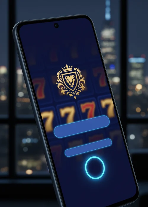 M1 Casino login form with secure fields for email and password, displaying a user-friendly interface for players.